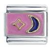 Star Moon Pink Italian Charm