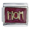 Gold Plated Mom Italian Charm