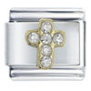 Rhinestone Cross Italian Charm