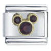 Micky Garnet Rhinestone Italian Charm