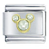 Micky Clear Rhinestone Italian Charm