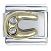 Crystal Horseshoe Italian Charm