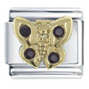 Purple Crystal Butterfly Italian Charm