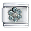 March Aquamarine Color Birthstone Flower Italian Charm