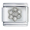 April Diamond Color Birthstone Flower Italian Charm