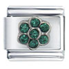 May Emerald Color Birthstone Flower Italian Charm