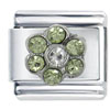 August Peridot Color Birthstone Flower Italian Charm