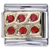 January Garnet Color  Birthstone  Italian Charm  Bracelets   ... 
