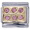 July Ruby Color  Birthstone  Italian Charm  Bracelets  C084_02