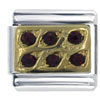 Red Rhinestones Italian Charm