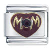 Mom Heart Red Italian Charm