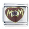 Mom Heart Purple Italian Charm