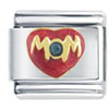 Mom Blue Rhinestone Italian Charm