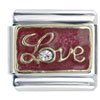 Rhinestone Love Italian Charm