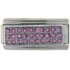  Pink   Rhinestone  Italian Charm