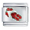 Red Studded Sandals Italian Charm