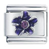 Purple Pansy Italian Charm