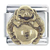 Gold Laughing Buddha Italian Charm
