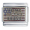 Gold Plated Home Of The Brave Italian Charm