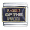 Gold Plated Land Of The Free Italian Charm