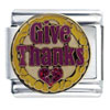Give Thanks Italian Charm