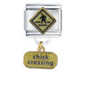 Chick Crossing Italian Charm