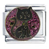 Black Kitty Cat Italian Charm