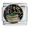 Heart To Read Italian Charm