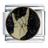  Hand  Sign Rock On Italian Charm
