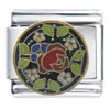 Rose Medallion Italian Charm