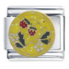 Stawberry Medallion Italian Charm