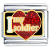 I Love My Soldier Italian Charm