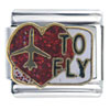 Heart To Fly Italian Charm