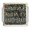 Mardi Gras Hoorah Italian Charm