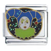 Mardi Gras Merrymaker Italian Charm