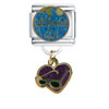 California Girl Dangle Glass Italian Charm