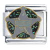 Sheriff Star Badge Celestial Italian Charm Bracelet