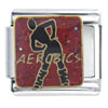 Gold Plated Aerobics Italian Charm