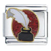 Feather Pen &amp; Ink Well Italian Charm