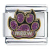 Meow Pawprint Italian Charm