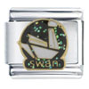 Paper Origami Swan Italian Charm