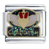Claddagh  Hand   Painted  Italian Charm