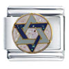 Two Tone Star Of David Italian Charm