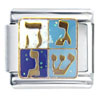 Hebrew Letters Italian Charm