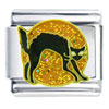 Arched Black Cat Italian Charm