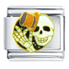 Smiley Skeleton Italian Charm
