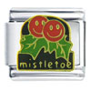 Happy Face Mistletoe Italian Charm
