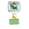 Kids Snowball Fight Dangle Italian Charm