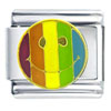 Happy  Face  Rainbow Italian Charm