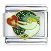 Angel Holding Heart Italian Charm